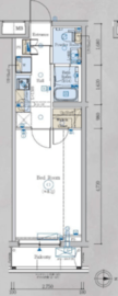 エステムコート元住吉 4階 間取り図