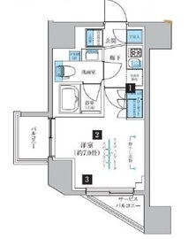 クレヴィアリグゼ北品川Ⅱステーションコート 1402 間取り図