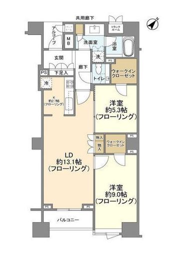 ブリリア代官山プレステージ 1階 間取り図