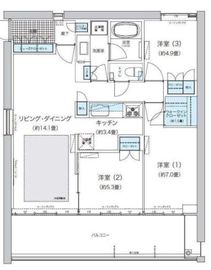 ガーデニエール砧ウエスト 503 間取り図