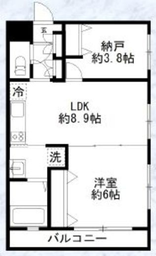 カルディアⅢ西馬込 203 間取り図