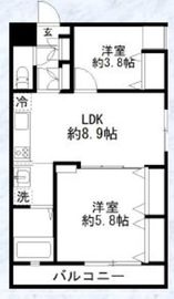カルディアⅢ西馬込 303 間取り図