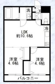 カルディアⅢ西馬込 302 間取り図