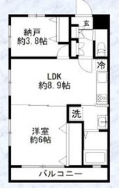 カルディアⅢ西馬込 201 間取り図