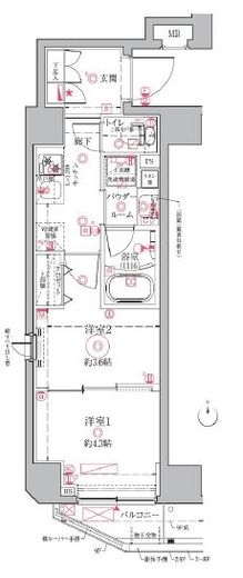 クレイシアIDZ祐天寺 6階 間取り図