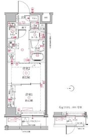 クレイシアIDZ祐天寺 1階 間取り図