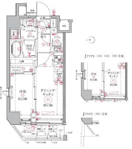 クレイシアIDZ祐天寺 4階 間取り図