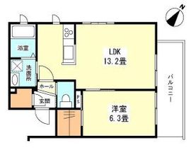 ヘリテイジ八雲 303 間取り図