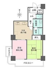 ツインタワーすみとし住吉館 18階 間取り図