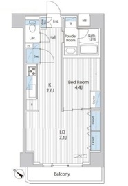 アレージュマン日本橋人形町 707 間取り図