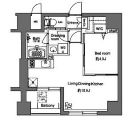 ブリーズヴェール東山 801 間取り図