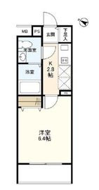 ウェルスクエアイズム初台 405 間取り図
