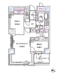 ザ・ロイヤルガーデンレジデンス白金台 401 間取り図