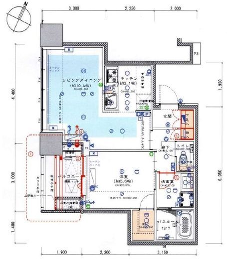 プレミストタワー白金高輪 10階 間取り図