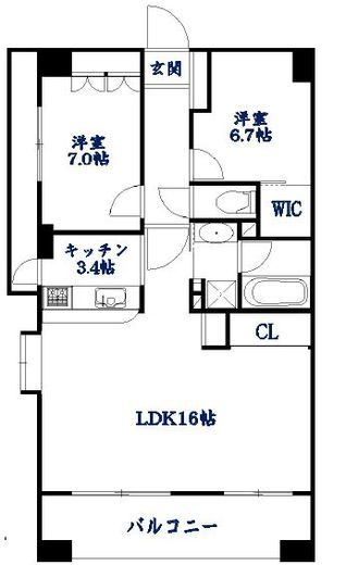 コスモ参宮橋パークビュー 6階 間取り図