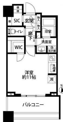 白金ザ・スカイ 9階 間取り図