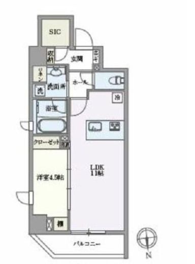 パセオ上野御徒町 404 間取り図