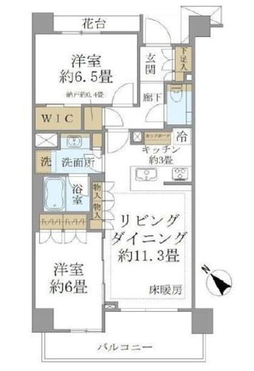 ブリリア早稲田諏訪通り 9階 間取り図