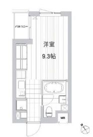 モデリアブリュット参宮橋 303 間取り図