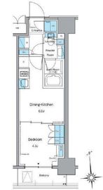 ルフォンプログレ上野稲荷町 1403 間取り図
