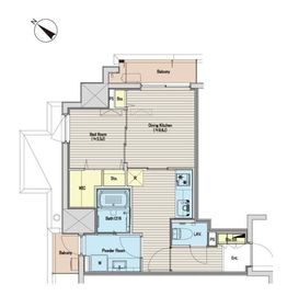 アマンE.S.K.青山 201 間取り図