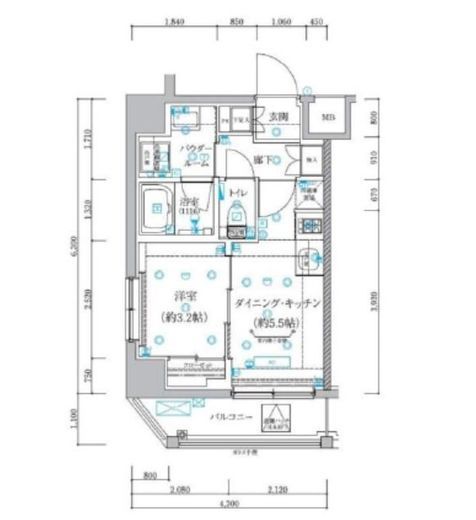 QUALITAS住吉 (クオリタス住吉) 303 間取り図