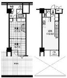 カスタリア芝公園 104 間取り図