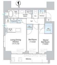 パークホームズ本郷三丁目 2階 間取り図