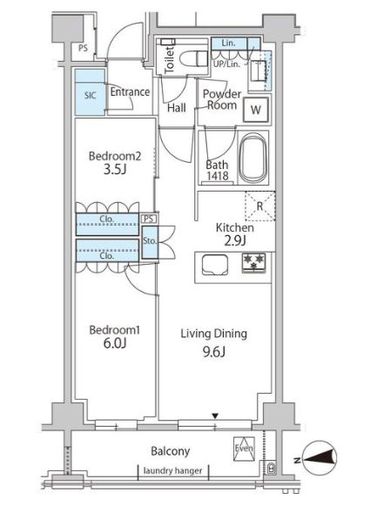 グリーンレジデンス赤坂 303 間取り図