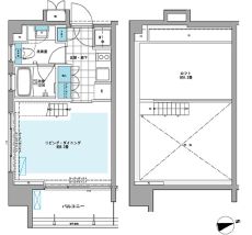 プライムアーバン芝浦LOFT 304 間取り図