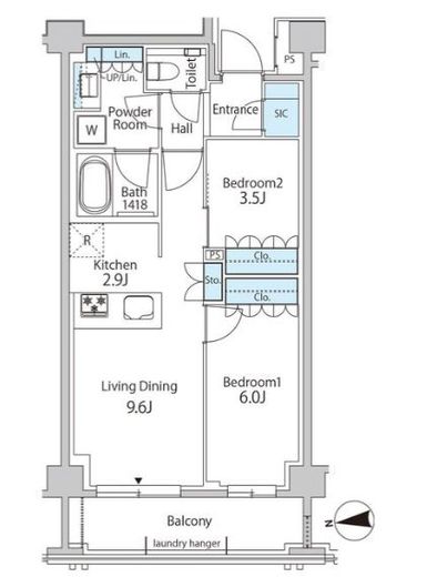 グリーンレジデンス赤坂 304 間取り図