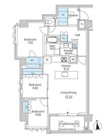 グリーンレジデンス赤坂 306 間取り図