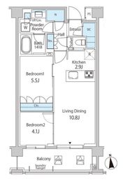 グリーンレジデンス赤坂 510 間取り図