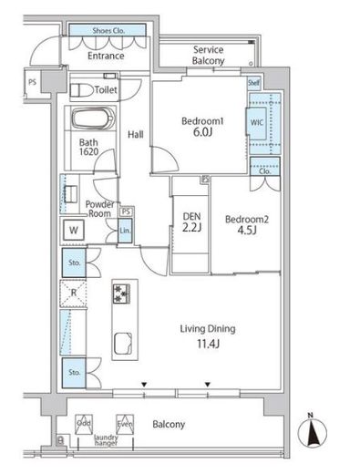 グリーンレジデンス赤坂 311 間取り図
