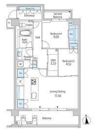 グリーンレジデンス赤坂 511 間取り図