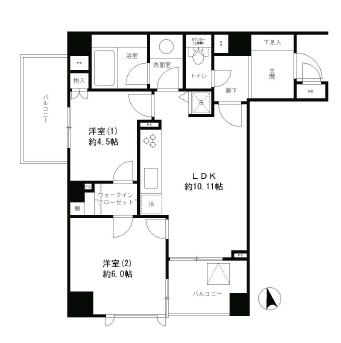 レジディア文京湯島 904 間取り図