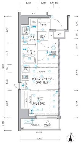 QUALITAS住吉 (クオリタス住吉) 701 間取り図