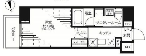 ステージグランデ芝大門 8階 間取り図