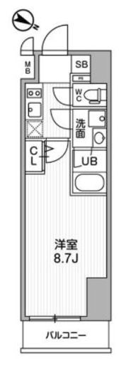 ALTERNA北品川 (オルタナ北品川) 405 間取り図