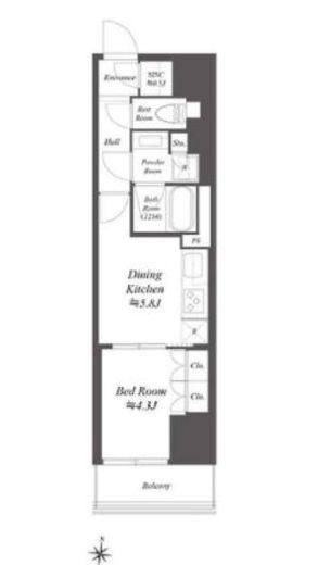 WORVE東京木場 511 間取り図