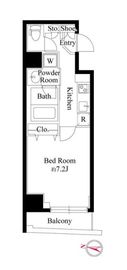 MODIER NIHONBASHI NINGYOCHO (モディア日本橋人形町) 801 間取り図