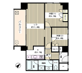 リバー＆タワー 406 間取り図