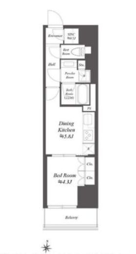 WORVE東京木場 1206 間取り図