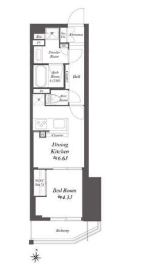 WORVE東京木場 609 間取り図