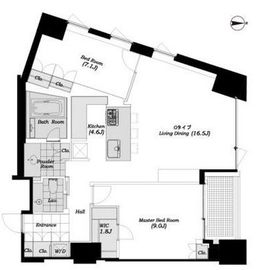 We Will 八丁堀 1401 間取り図