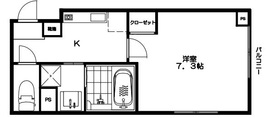 スクリブ千駄ケ谷 201 間取り図