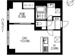 スクリブ千駄ケ谷 204 間取り図