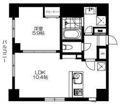 スクリブ千駄ケ谷 203 間取り図