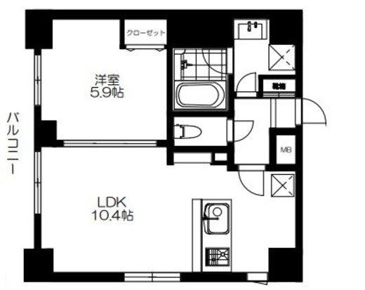 スクリブ千駄ケ谷 403 間取り図