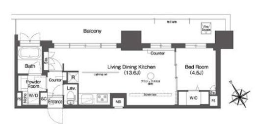 BluRock後楽園 1508 間取り図